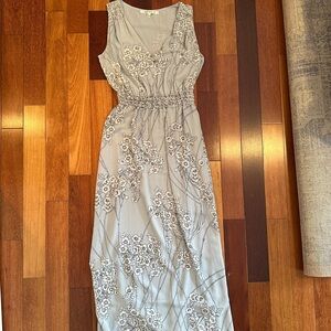 Max Studio Gray Floral Maxi Dress